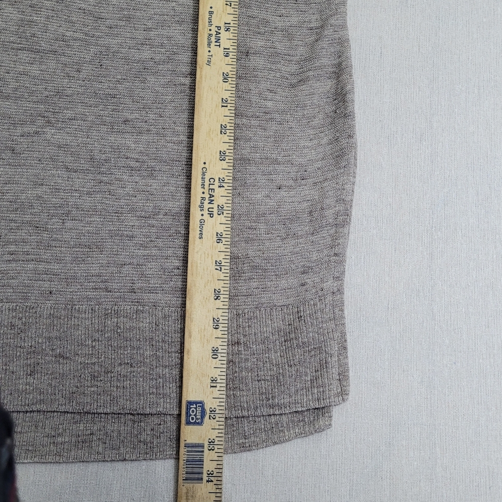 Eileen Fisher Womens Size Large 100% Linen Taupe Loose Knit Tunic Dolman Sleeve - Picture 9 of 10